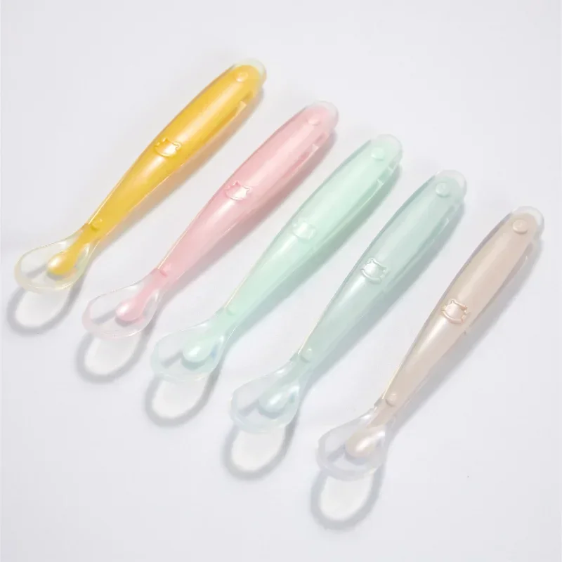 Soft Silicone Baby Spoon Toddl - Baby Food Nutrition avaliação e preço