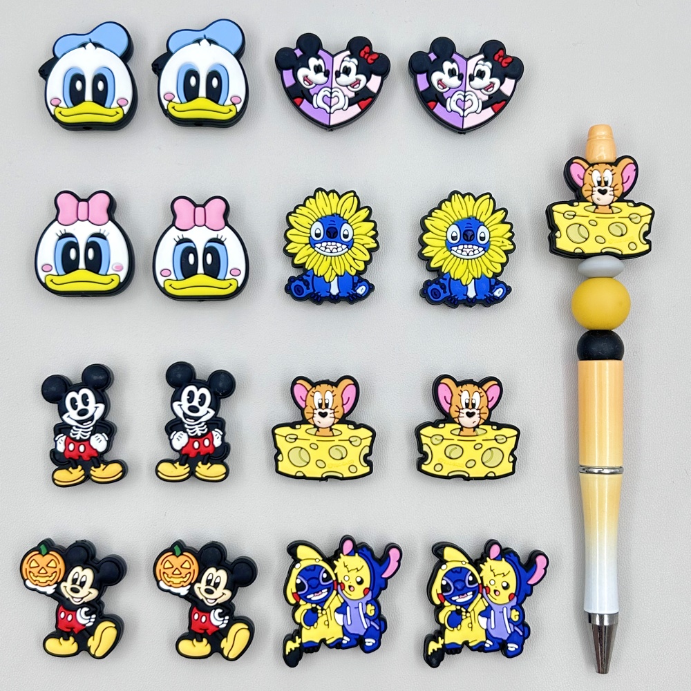 10PC DIY Cartoon Mini Silicone - Baby Food Toy avaliação e preço