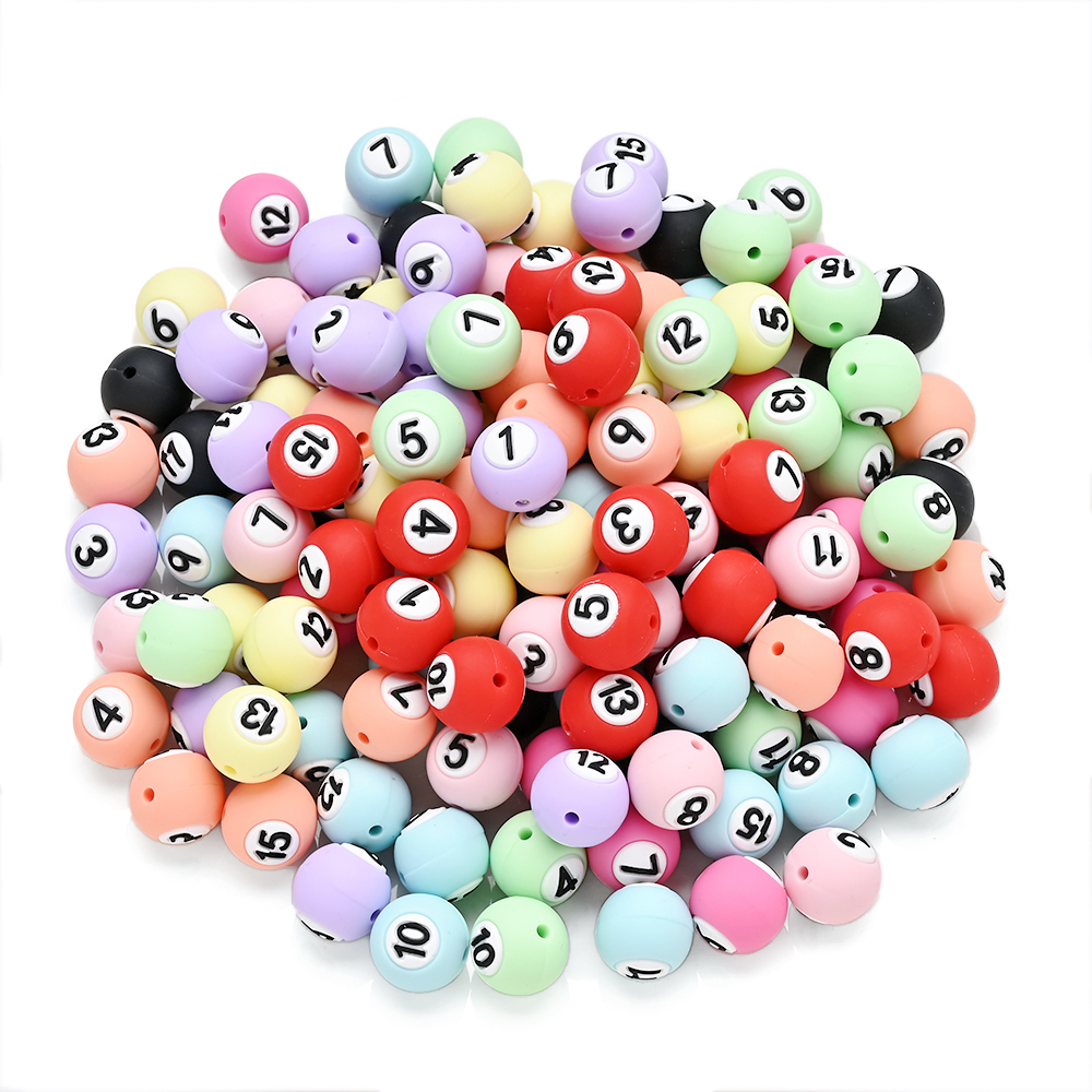15Pcs 15mm Silicone Round Bead - Baby Food Pacifier avaliação e preço