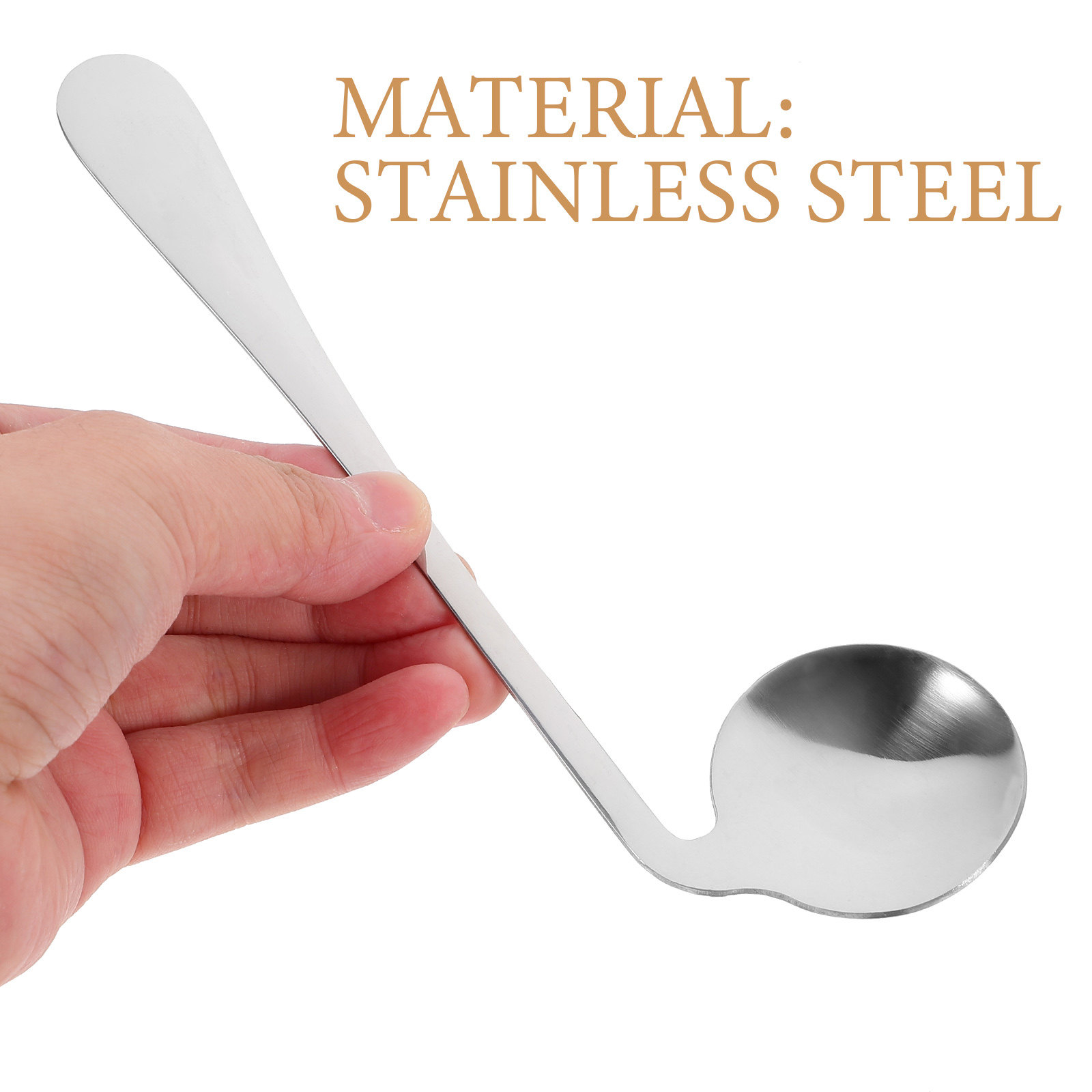 1Set Stainless Steel Angled Ea - Self Feed Spoon avaliação e preço