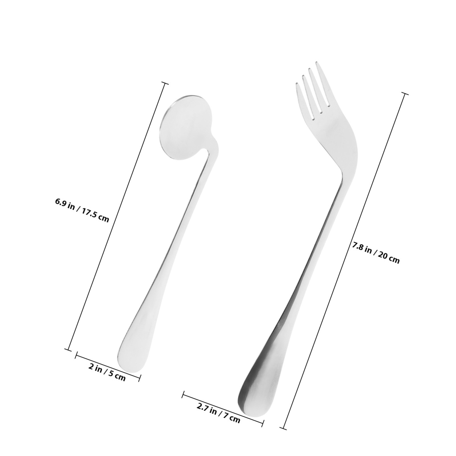 1Set Stainless Steel Angled Ea - Self Feed Spoon avaliação e preço