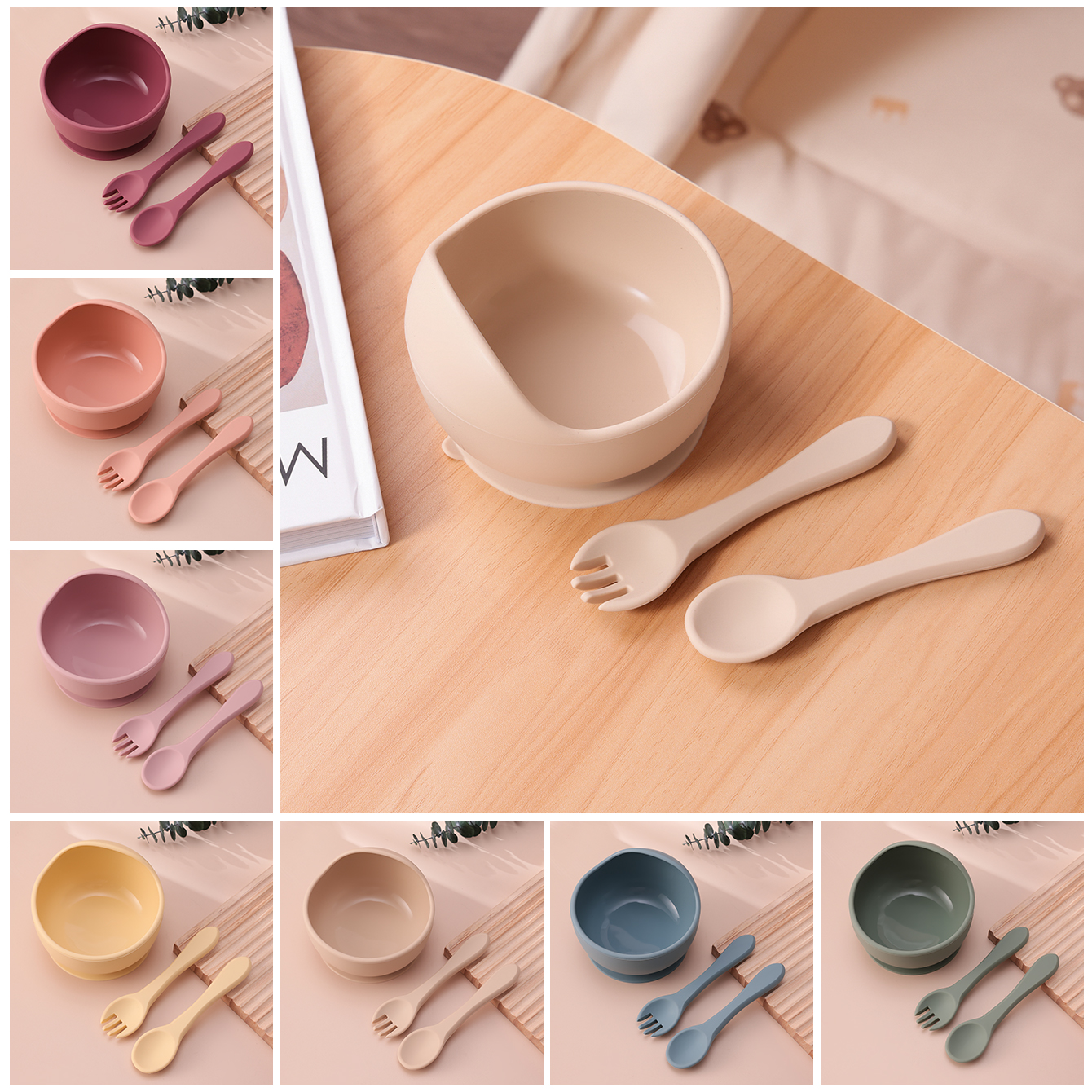 Color Kids 3PCS Silicone Baby  - Self Feed Spoon avaliação e preço