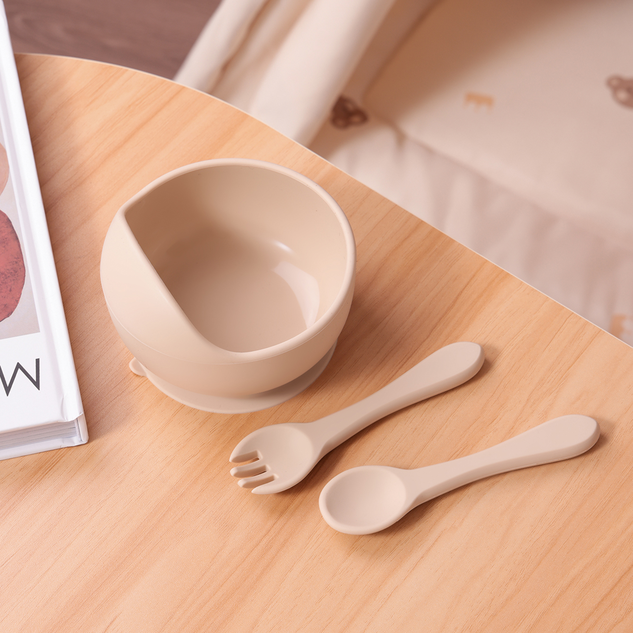Color Kids 3PCS Silicone Baby  - Self Feed Spoon avaliação e preço