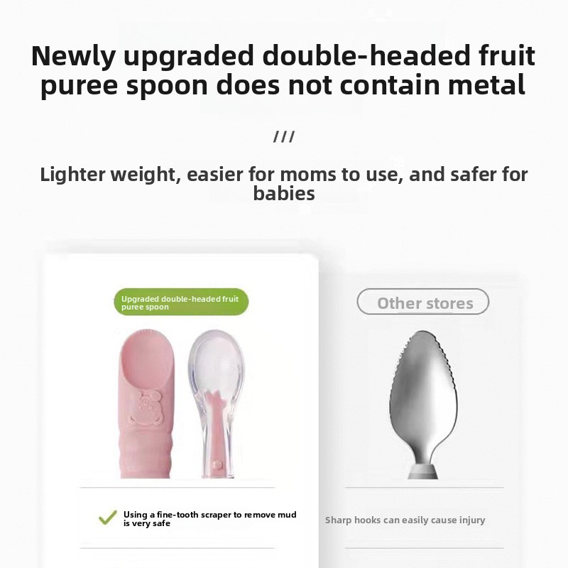 Scraping Spoon Baby 3-Month-Ol - Puree Baby Food avaliação e preço
