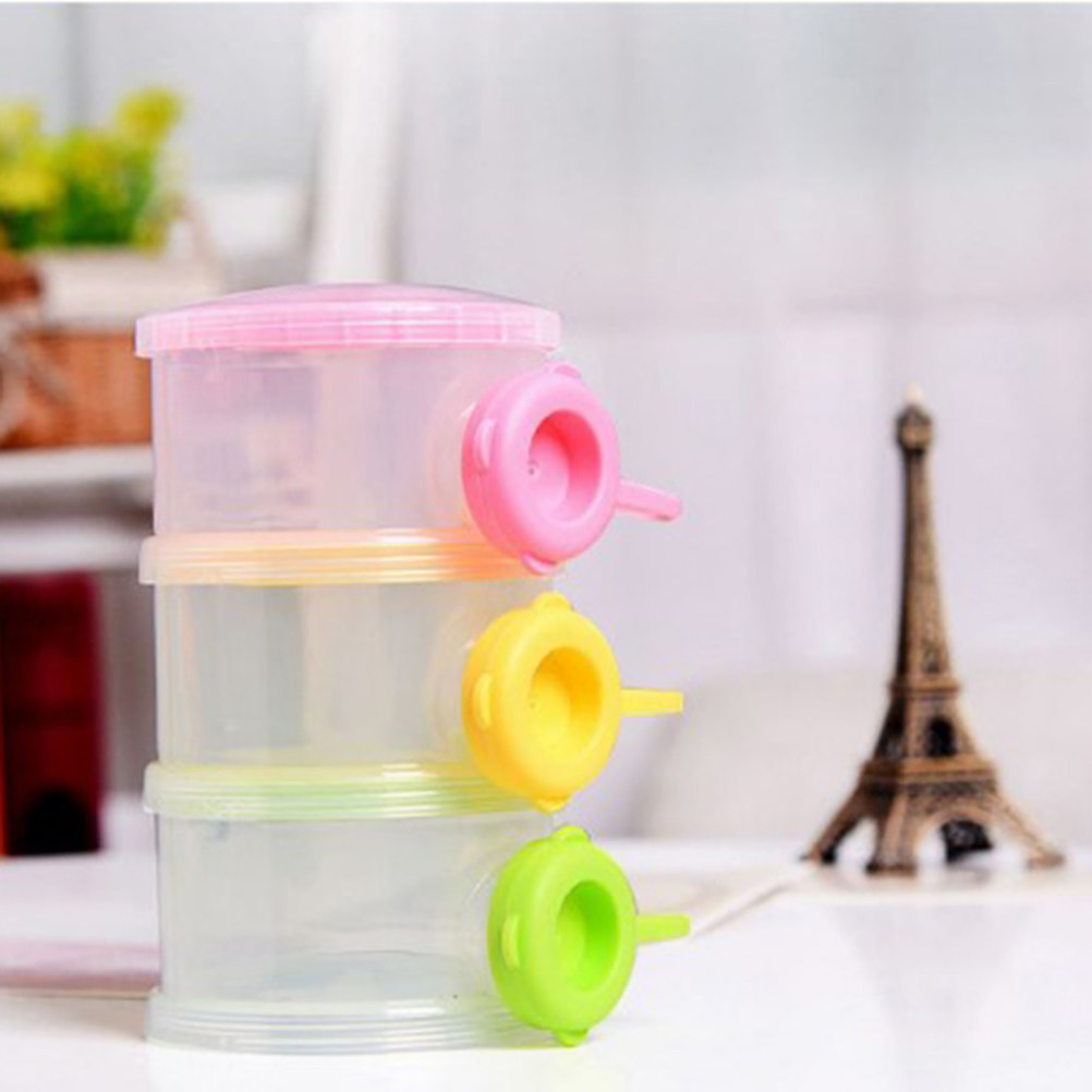 3-Layer Stackable Milk Powder  - Baby Food For Travelling avaliação e preço