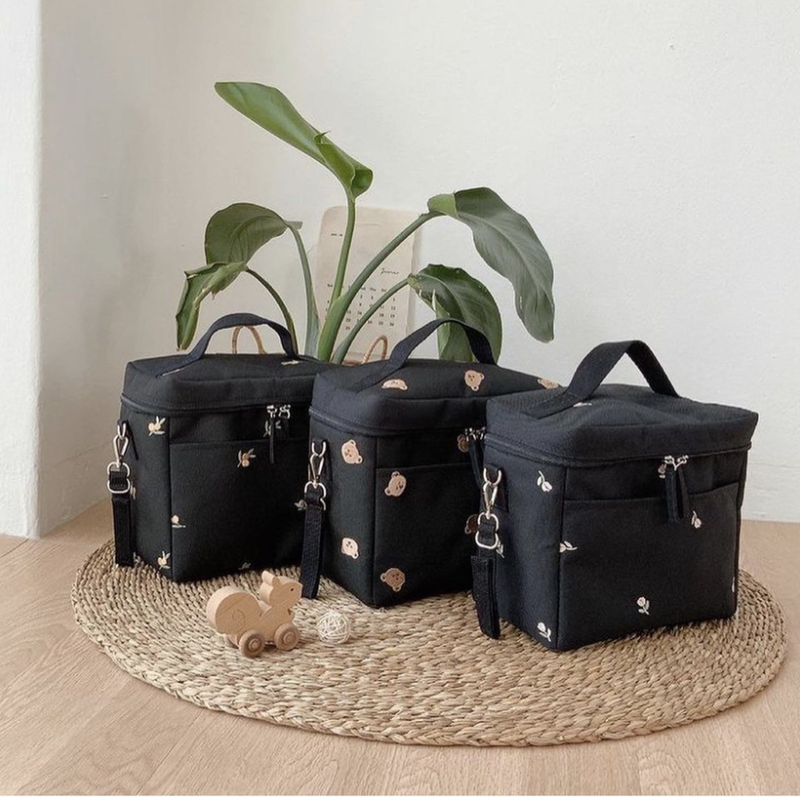 Bear Embroidery Baby Stroller  - Baby Food Bag avaliação e preço