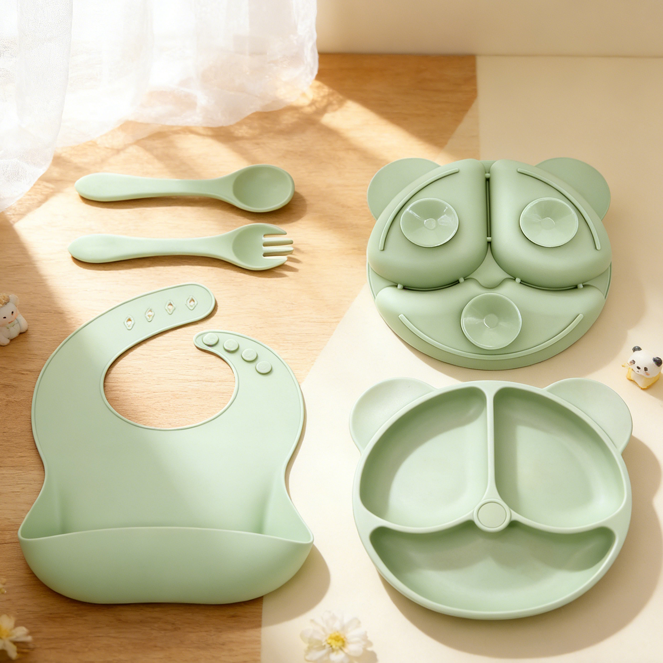 4PCS Baby Feeding Set with Bib - Baby Food Grater avaliação e preço