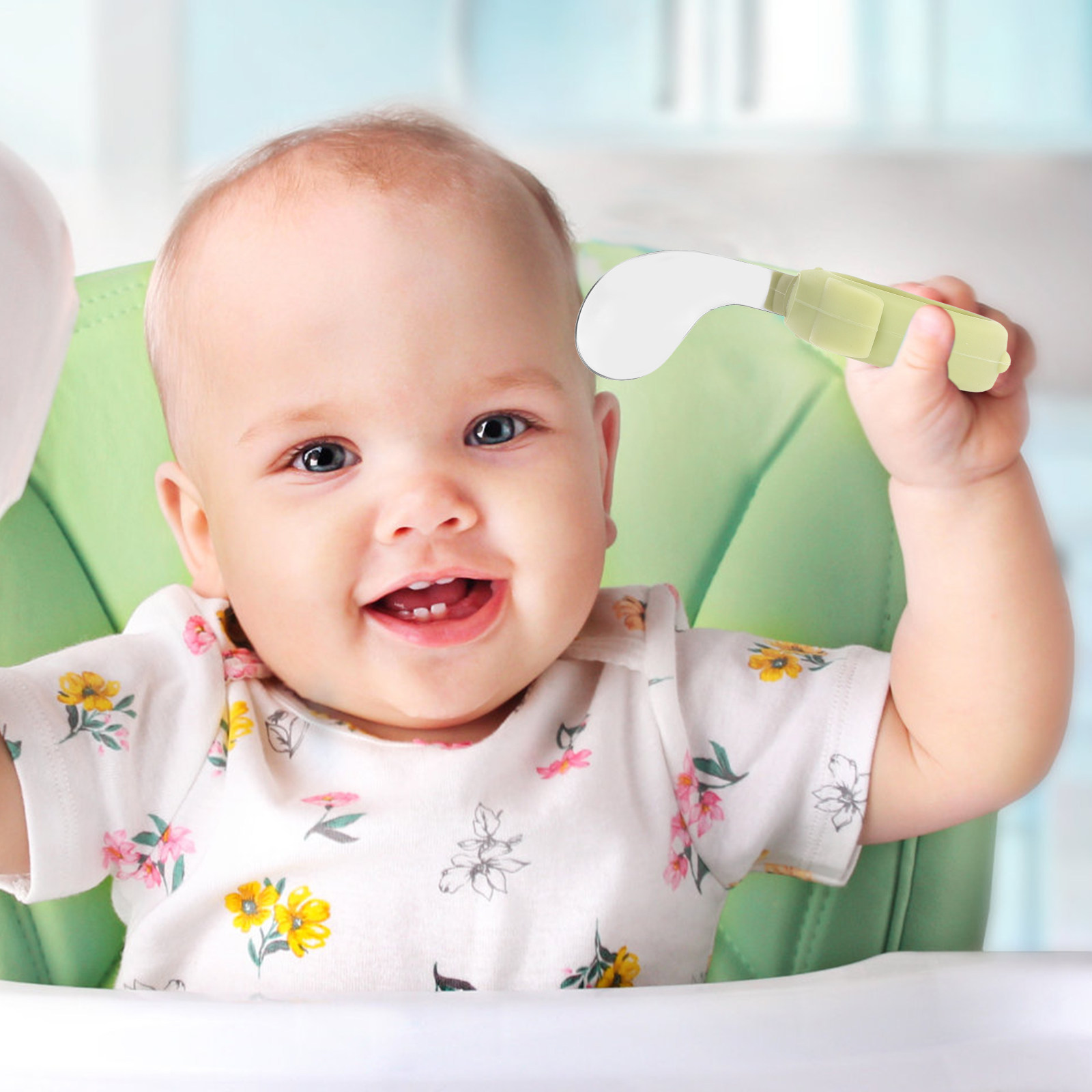 1Set Toddler Spoon and Fork Se - Self Feed Spoon avaliação e preço