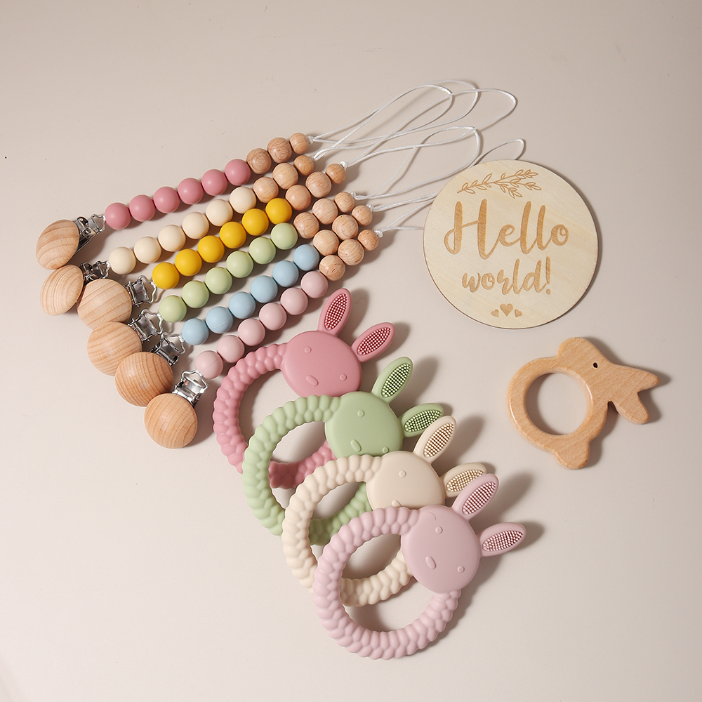 New born baby gift set silicon - Baby Food Teether avaliação e preço