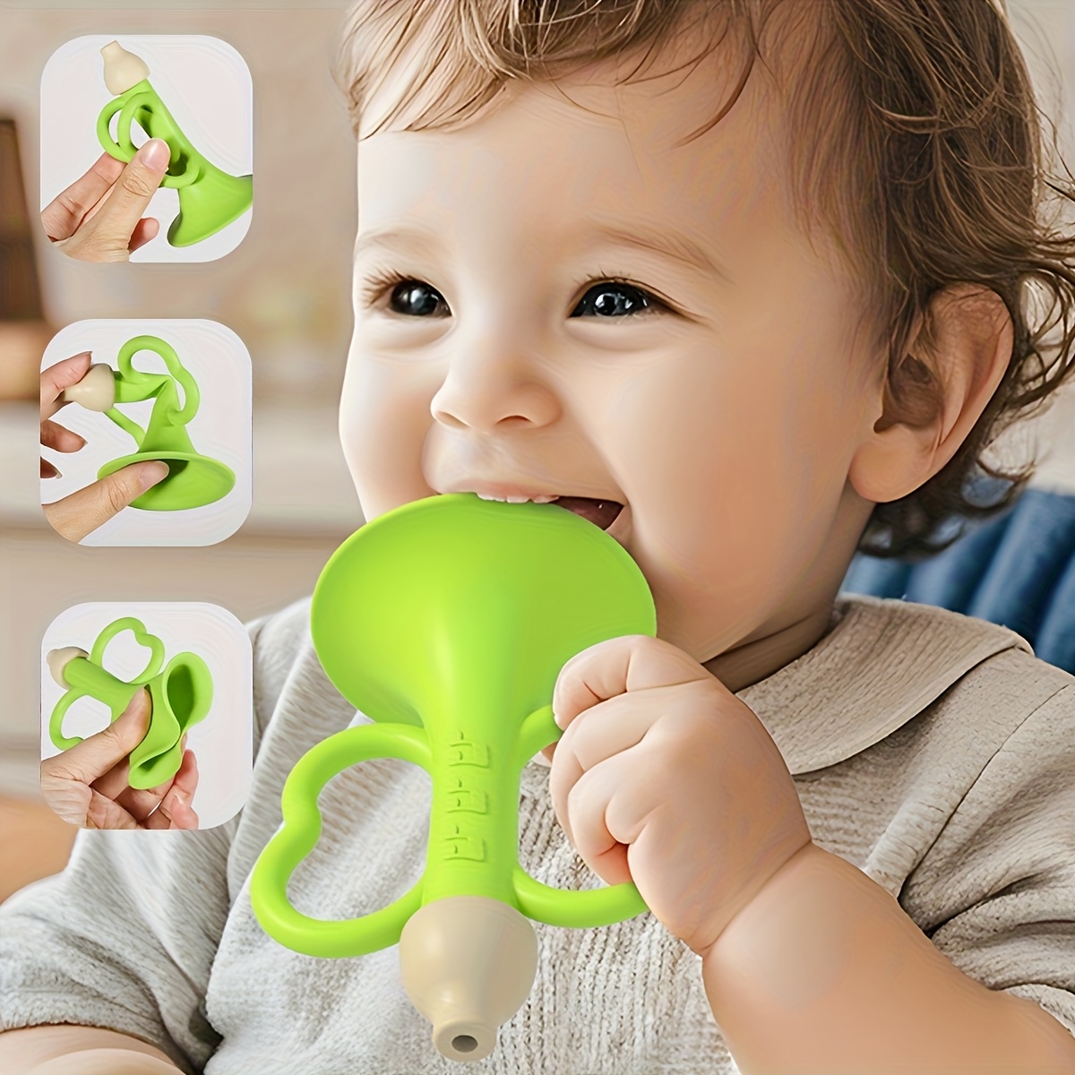 Baby Teething Horn, Baby Tooth - Baby Food Teether avaliação e preço