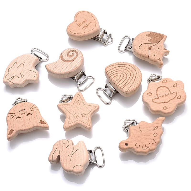 5Pcs Wooden Pacifier Clip Food - Baby Food Pacifier avaliação e preço