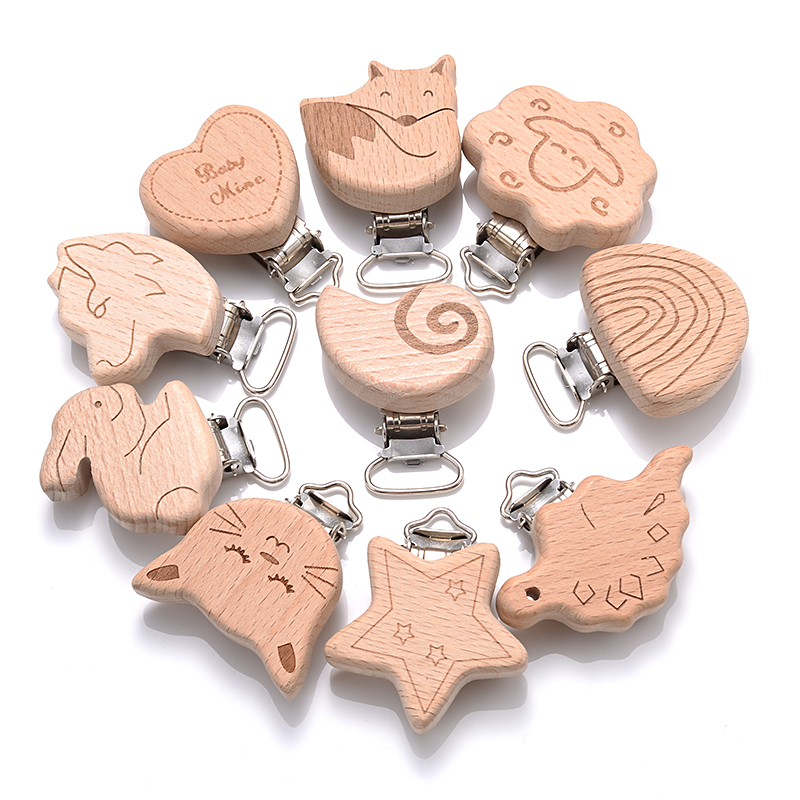5Pcs Wooden Pacifier Clip Food - Baby Food Pacifier avaliação e preço